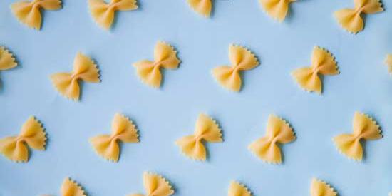 Farfalle pasta bows