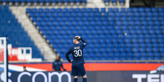 Footballer Lionel Messi at the PSG ground 