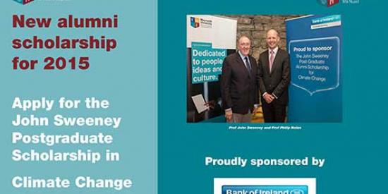 Alumni - Climate Change Scholarship poster - Maynooth University